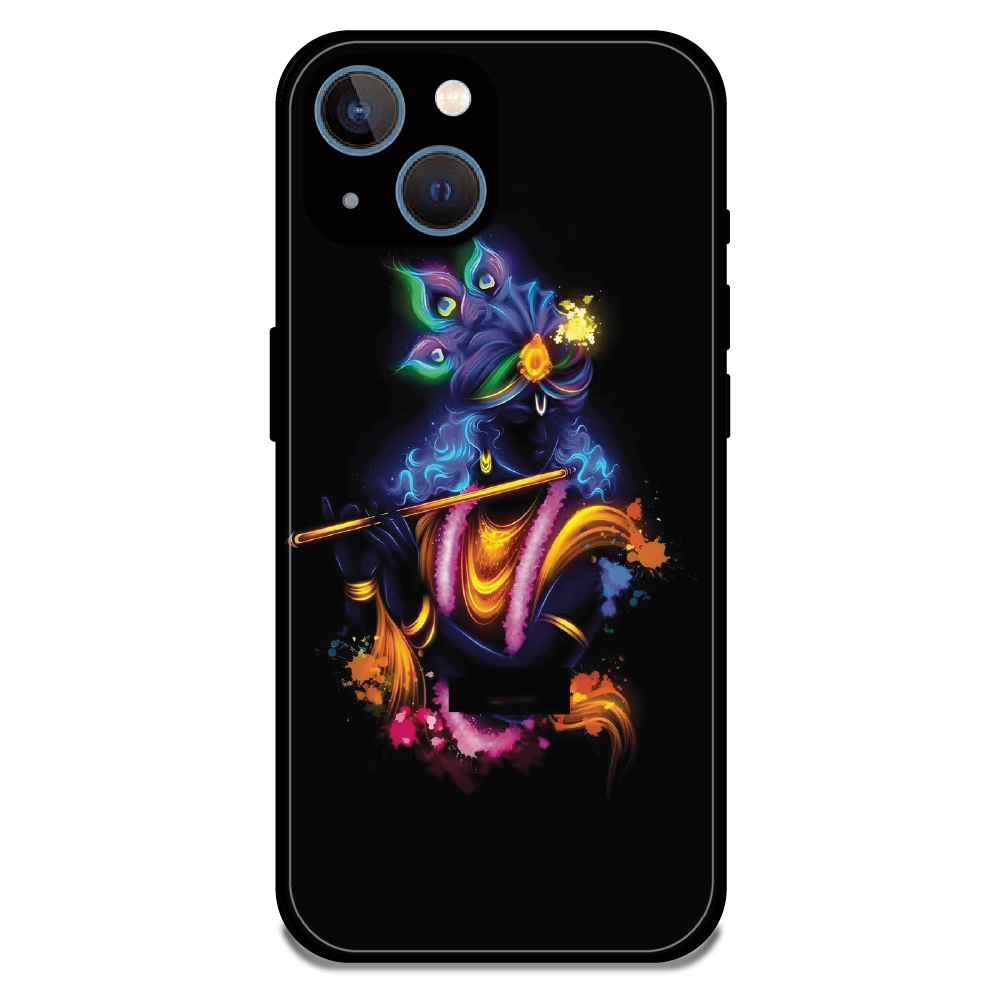 Abstract Krishna - Glossy Metal Silicone Case For Apple iPhone 13