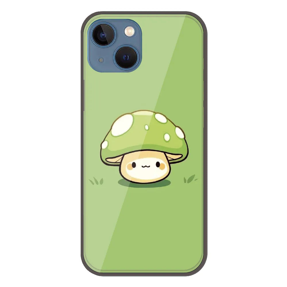 Cute Mushroom Character - Printed Silicone Case For Apple iPhone 13