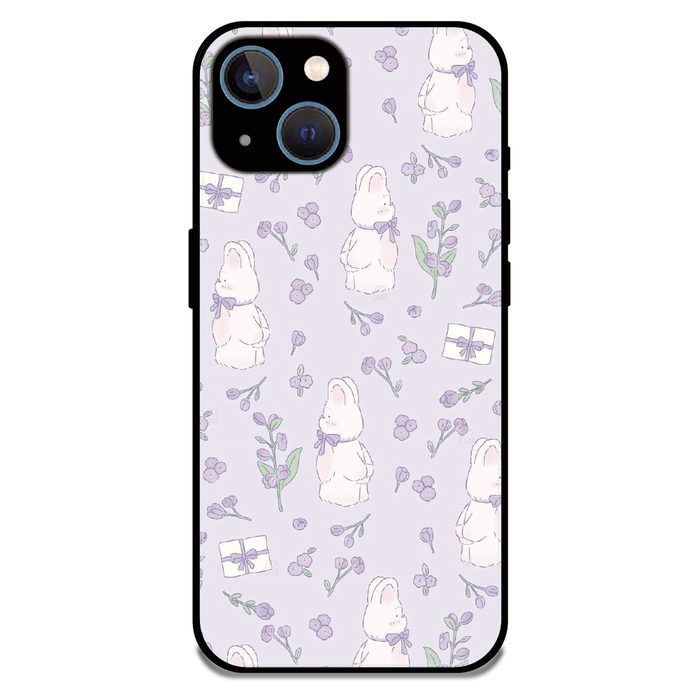 Lavender Bunny Gifts - Glossy Metal Silicone Case For Apple iPhone 13