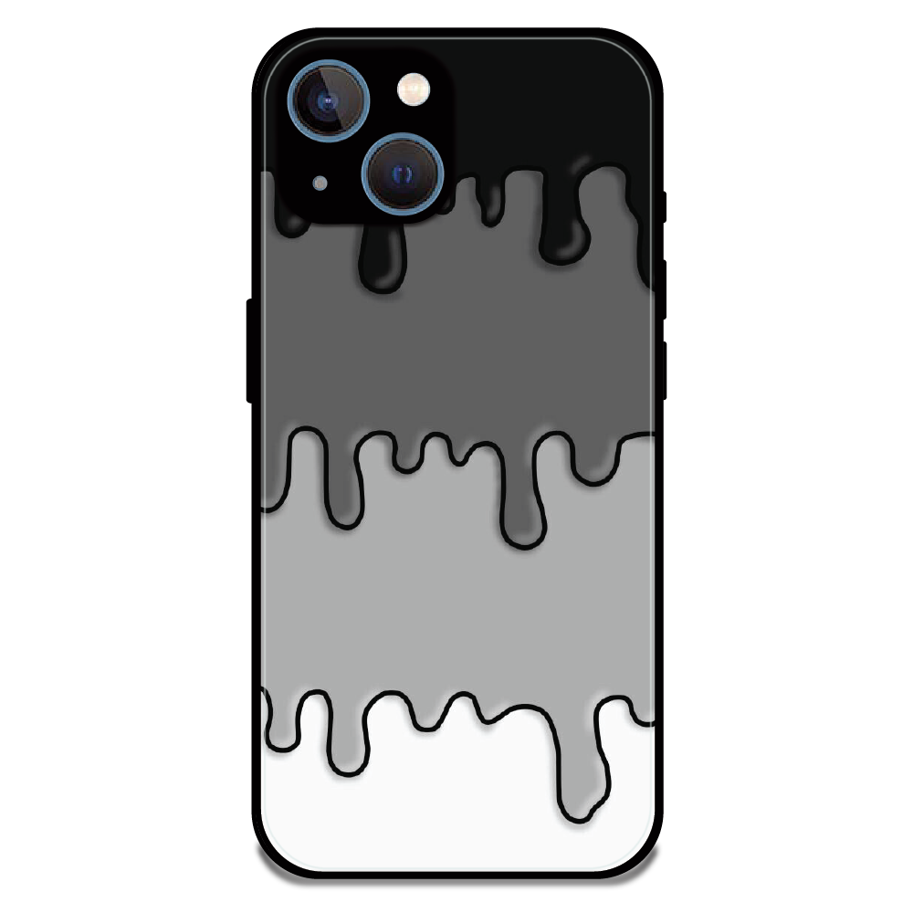 Smoky Drip Abstract - Glossy Metal Silicone Case For Apple iPhone 13