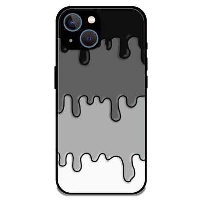 Smoky Drip Abstract - Glossy Metal Silicone Case For Apple iPhone 13