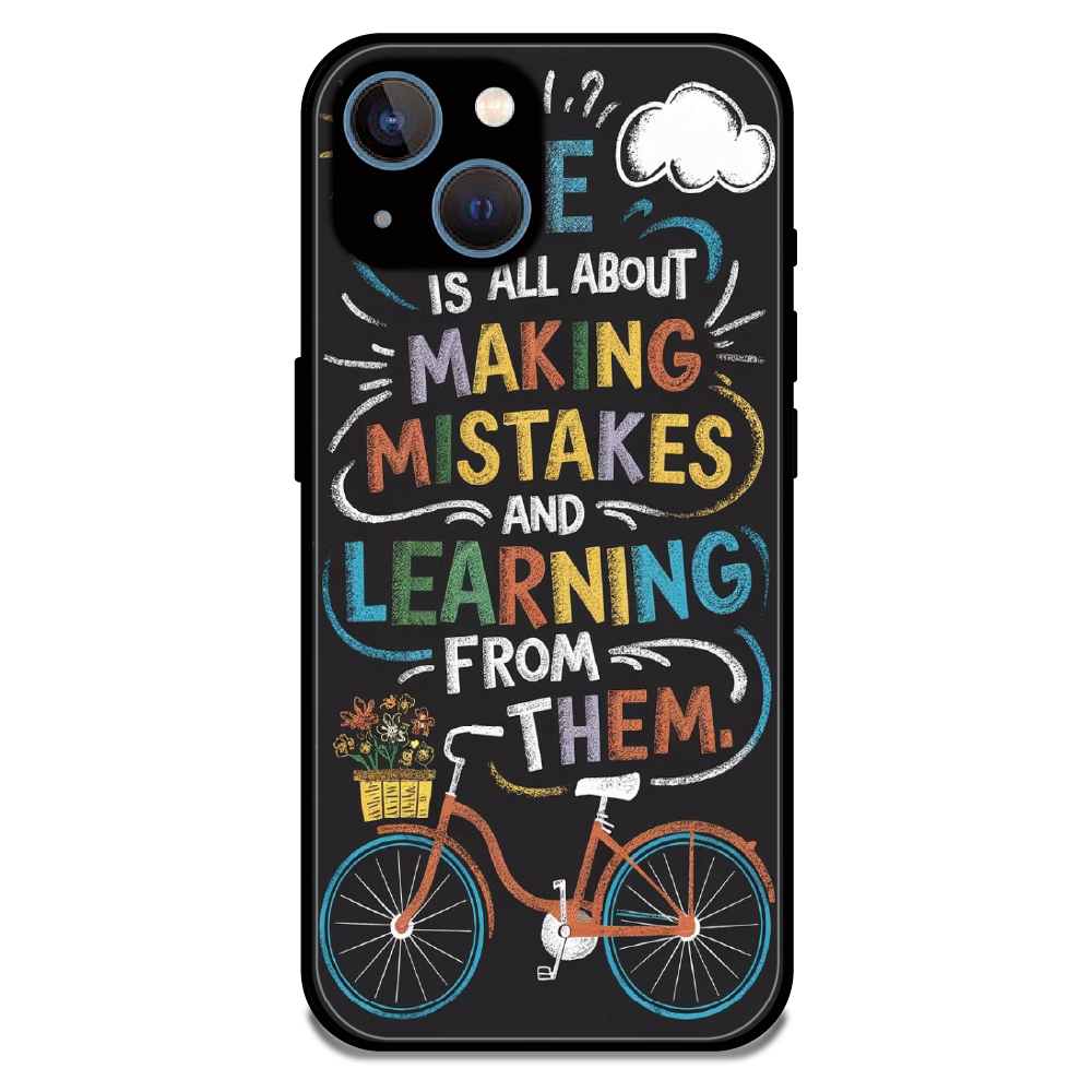 Motivational Quote Bicycle Art - Glossy Metal Silicone Case For Apple iPhone 13