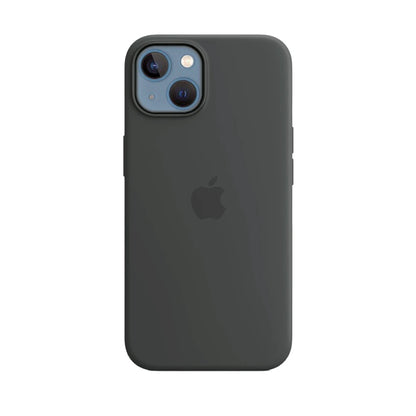 Black Liquid Silicone Case For Apple iPhone 13