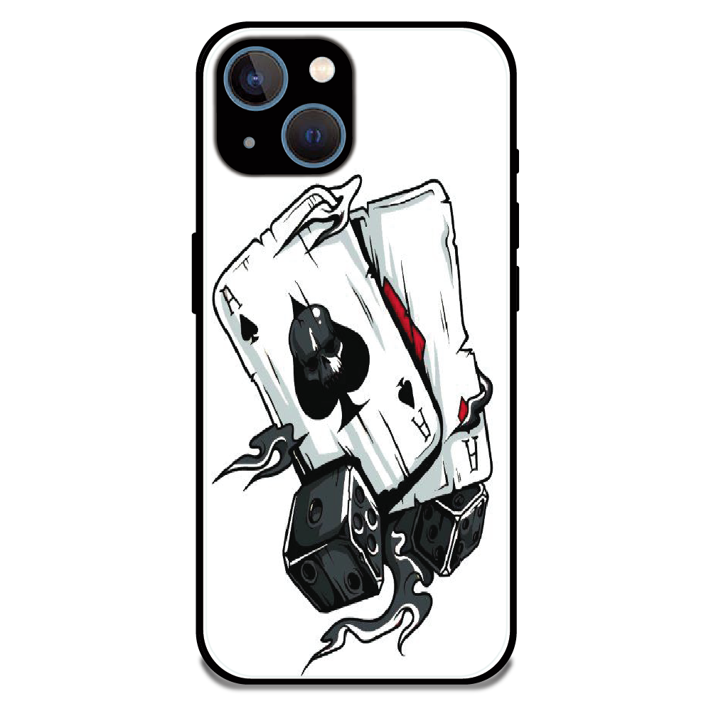 Aces & Dice - Glossy Metal Silicone Case For Apple iPhone 13