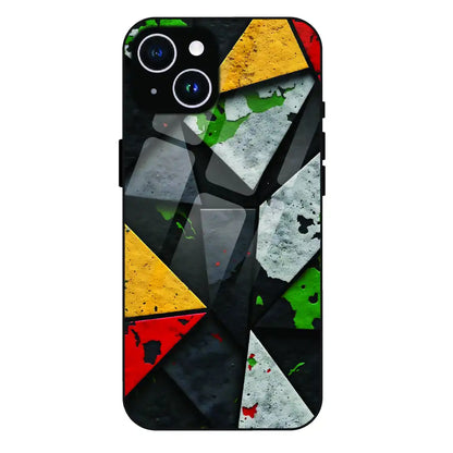 Urban Geometric Color - Glass Case For Apple iPhone 14