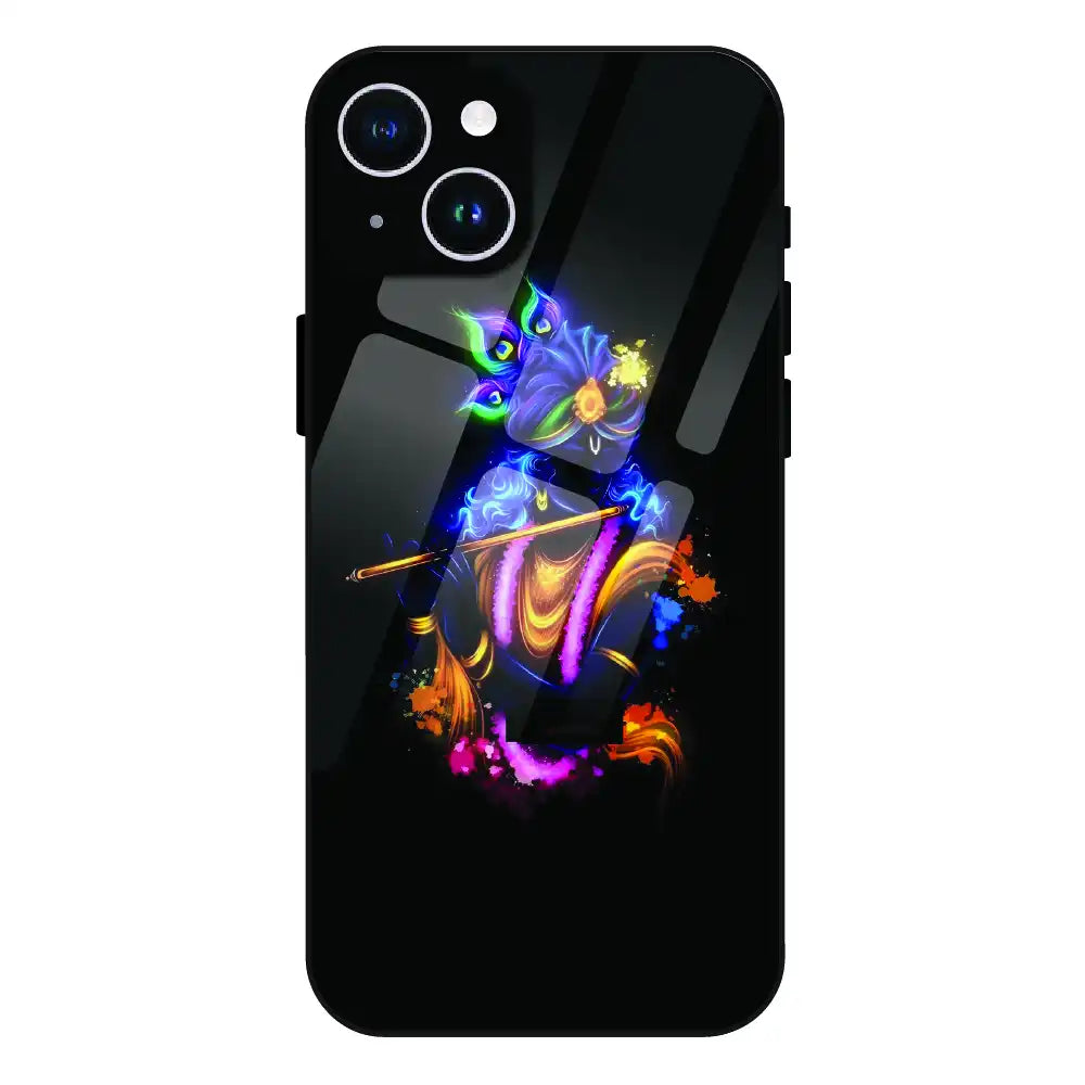 'Abstract Krishna - Glass Case For Apple iPhone 14