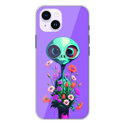 Floral Alien Fantasy - Printed Silicone Case For Apple iPhone 14