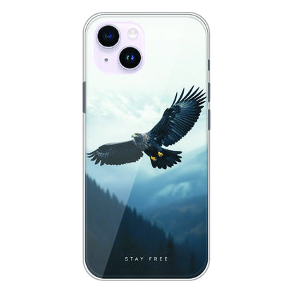 Stay Free Eagle Flight - Printed Silicone Case For Apple iPhone 14