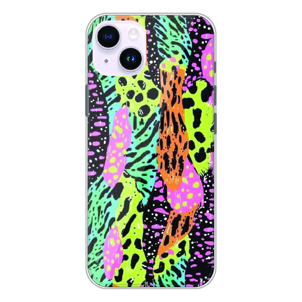 Colorful Artistic Paint Splash - Printed Silicone Case For Apple iPhone 14