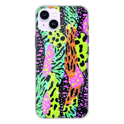 Colorful Artistic Paint Splash - Printed Silicone Case For Apple iPhone 14