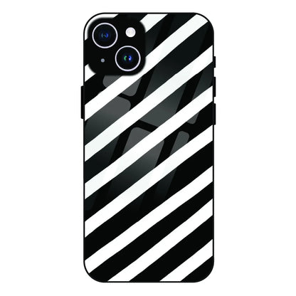Monochrome Flame Art - Glass Case For Apple iPhone 14