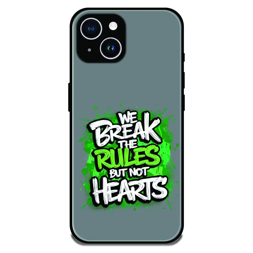 Break the Rules Quote - Glossy Metal Silicone Case For Apple iPhone 14