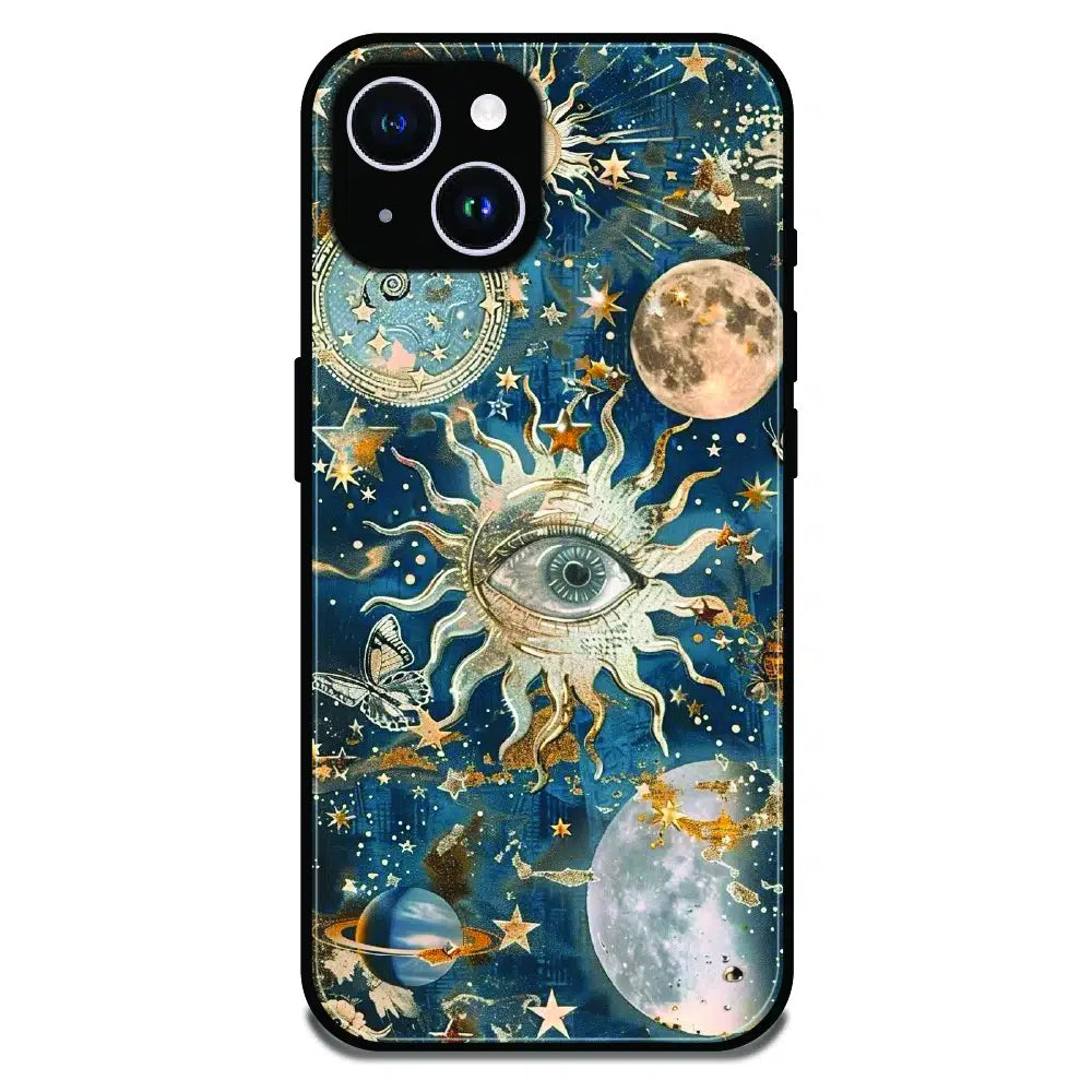 Mystic Cosmic Eye Galaxy - Glossy Metal Silicone Case For Apple iPhone 14