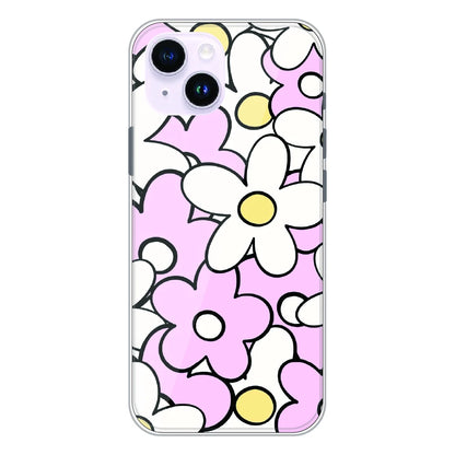 Pink Daisy Floral Pop - Printed Silicone Case For Apple iPhone 14