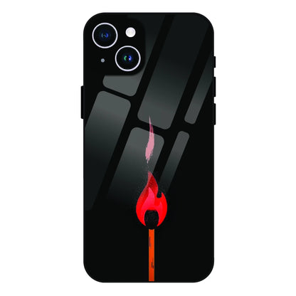 Burning Match - Glass Case For Apple iPhone 14
