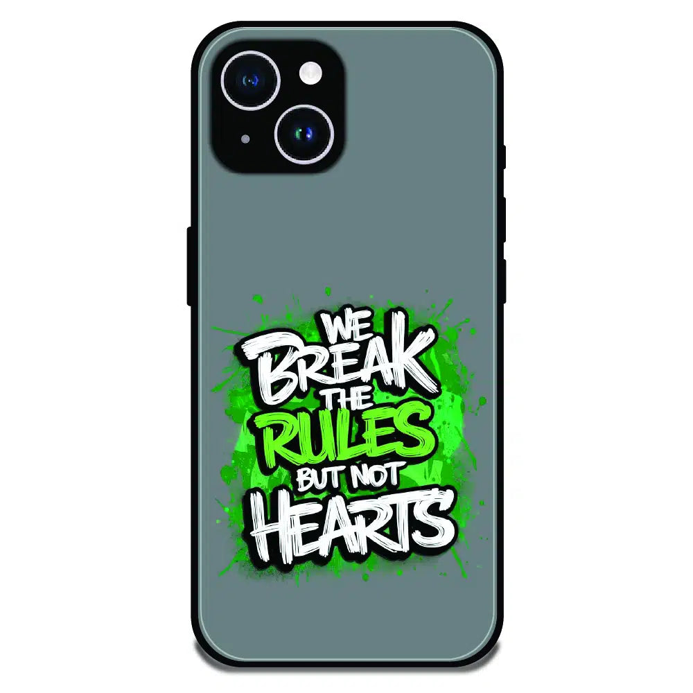Break the Rules Quote - Glossy Metal Silicone Case For Apple iPhone 14 Plus