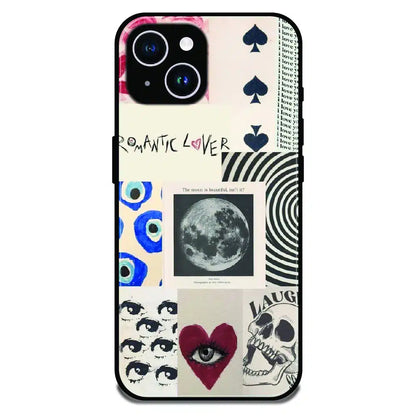 Romantic Art Collage - Glossy Metal Silicone Case For Apple iPhone 14 Plus