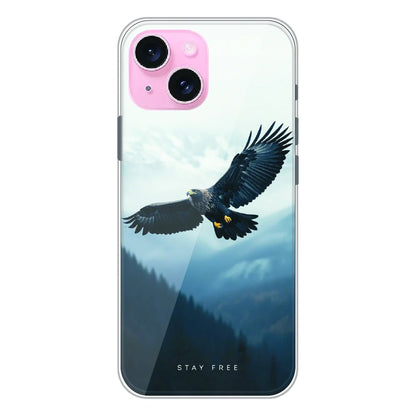 Stay Free Eagle Flight - Printed Silicone Case For Apple iPhone 14 Plus