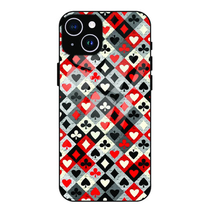 Classic Card Symbols - Glass Case For Apple iPhone 14 Plus