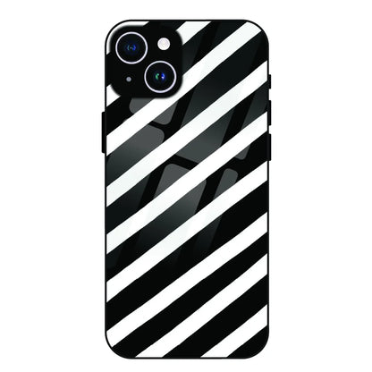 Monochrome Flame Art - Glass Case For Apple iPhone 14 Plus