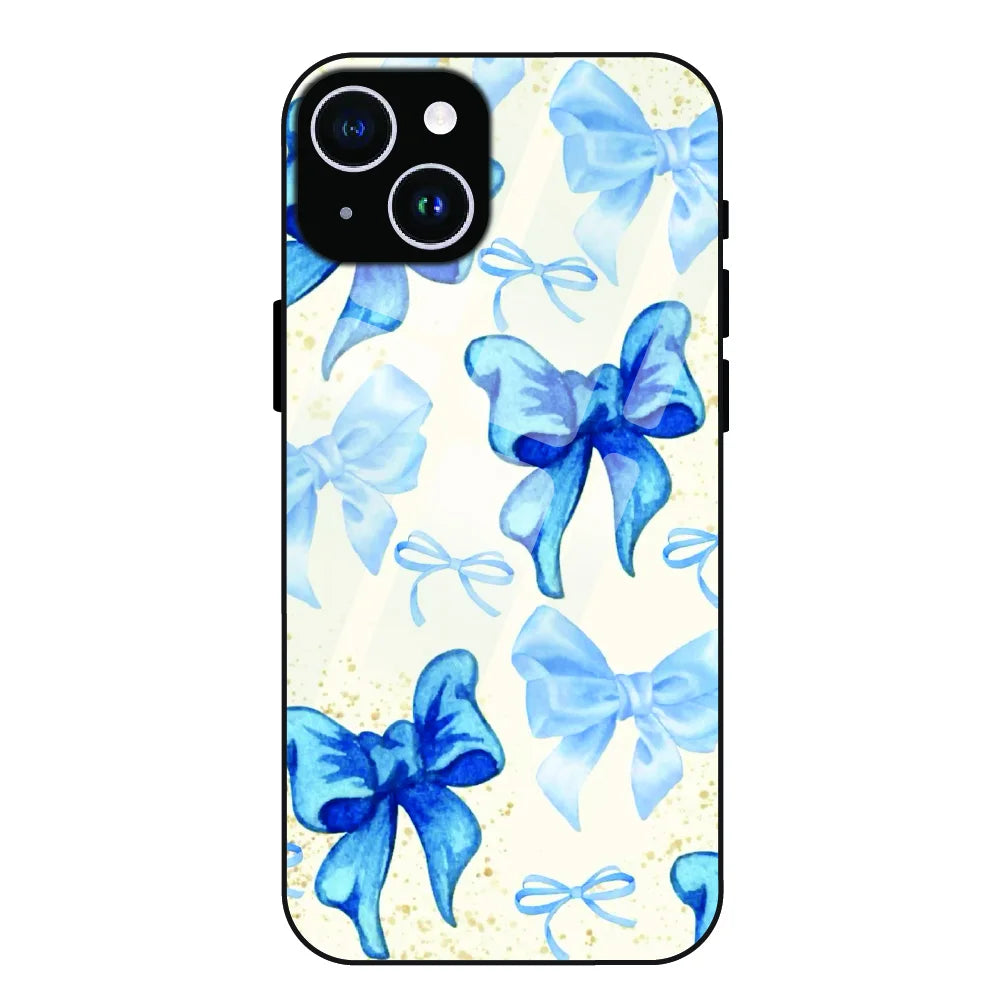 Soft Blue Bowcore - Glass Case For Apple iPhone 14 Plus