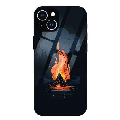 Midnight Campfire Adventure - Glass Case For Apple iPhone 14 Plus