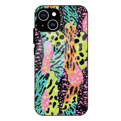Colorful Artistic Paint Splash - Glass Case For Apple iPhone 14 Plus