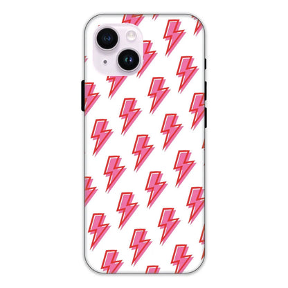 Pink Lightning Bolts Hard Case Apple iPhone 14 Plus Models