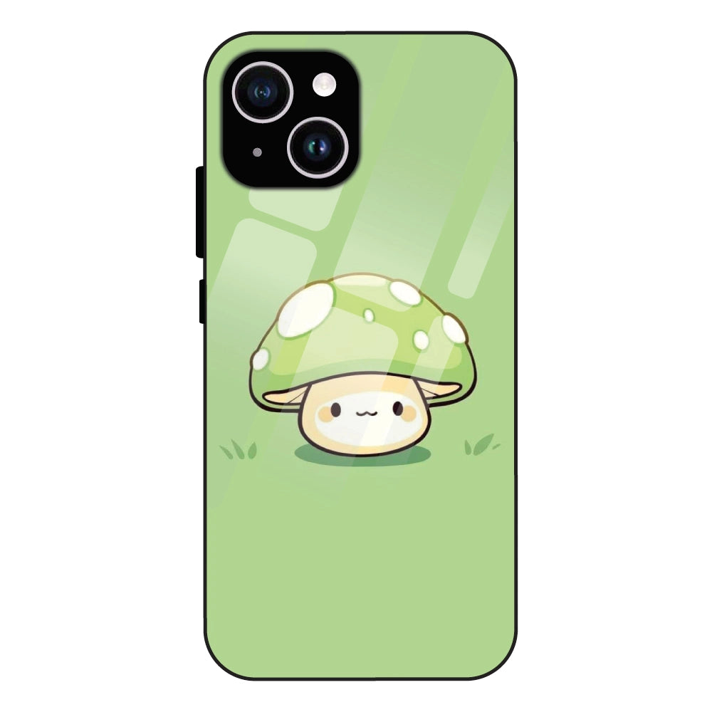 Cute Mushroom Character - Glass Case For Apple iPhone 14 Plus