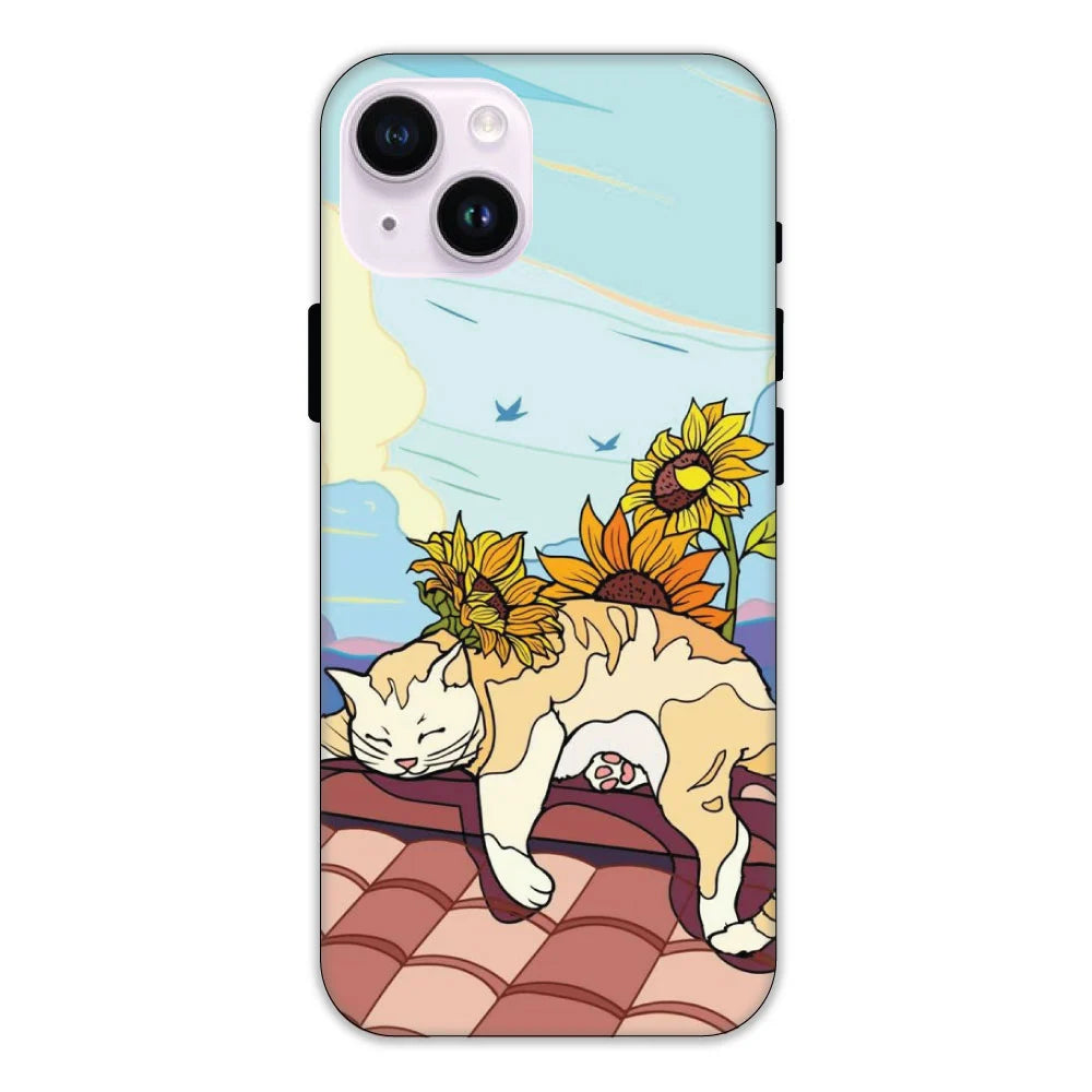 Sleepy Cat Hard Case Apple iPhone 14 Plus Models