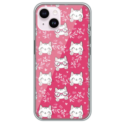 Kitty in Pink - Printed Silicone Case for Apple iPhone 14 Plus