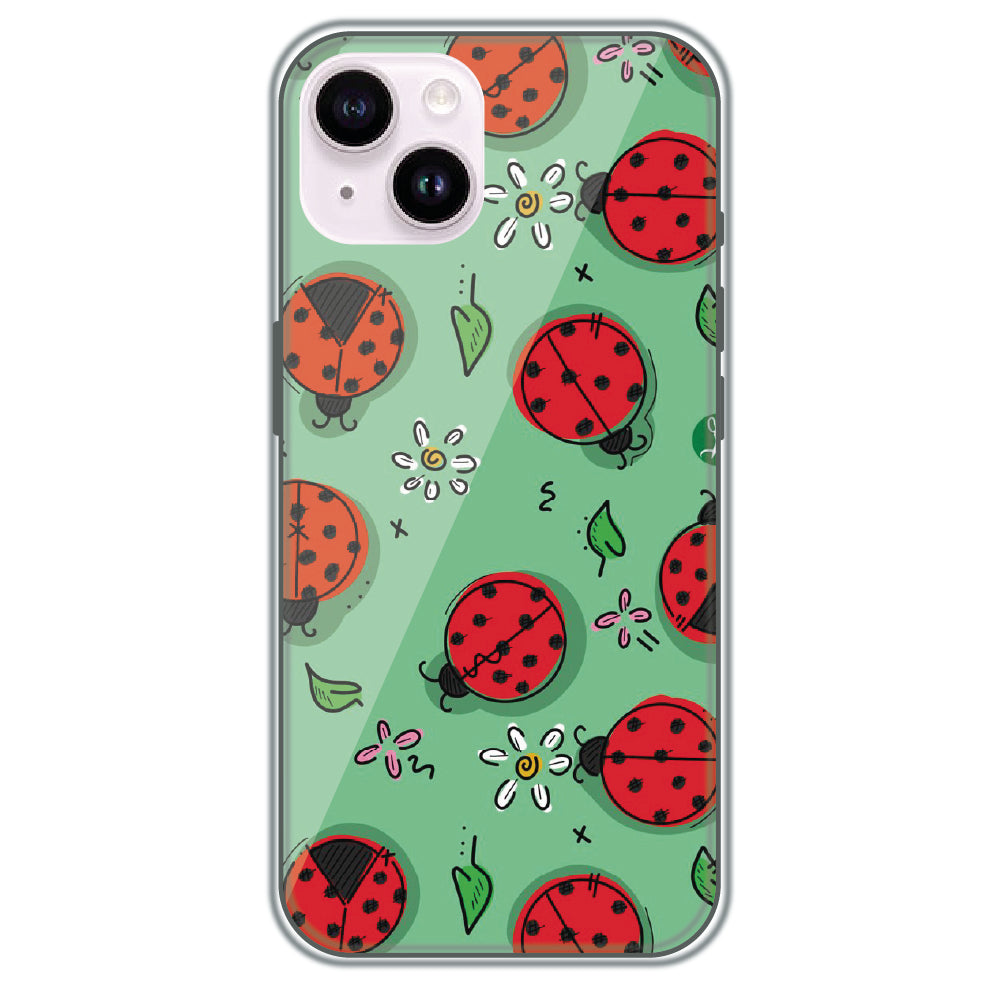 Ladybug Garden - Printed Silicone Case for Apple iPhone 14 Plus