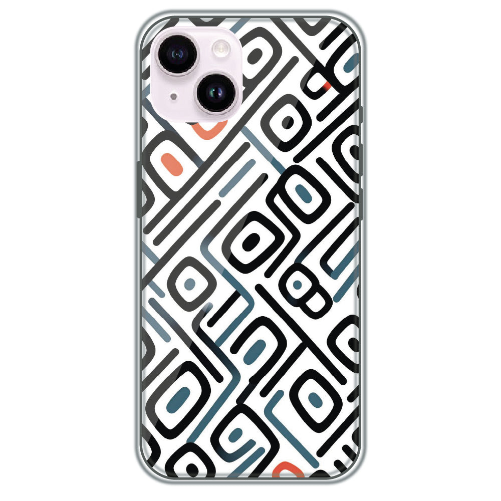 Monochrome Maze - Printed Silicone Case for Apple iPhone 14 Plus