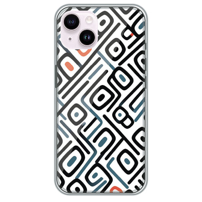 Monochrome Maze - Printed Silicone Case for Apple iPhone 14 Plus