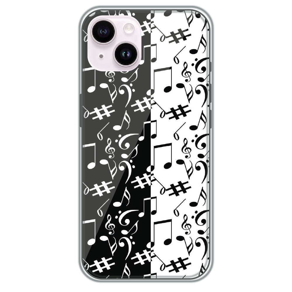 Music Notes - Printed Silicone Case for Apple iPhone 14 Plus