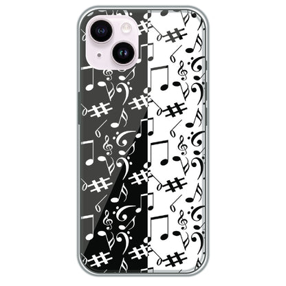Music Notes - Printed Silicone Case for Apple iPhone 14 Plus