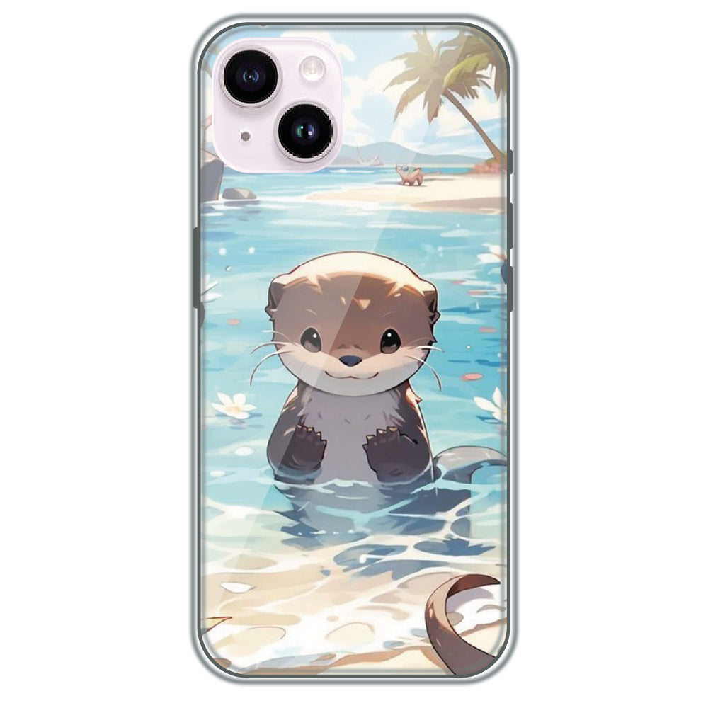 Ocean Otter Buddy - Printed Silicone Case for Apple iPhone 14 Plus