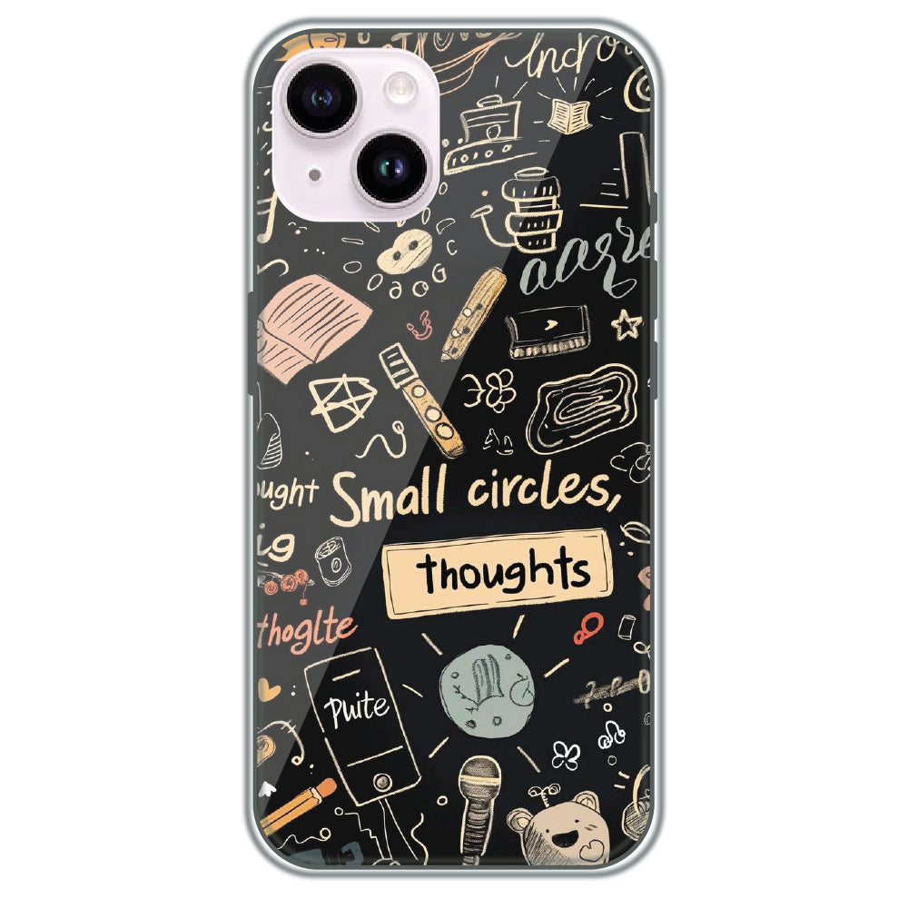 Small Circles, Big Thoughts - Printed Silicone Case for Apple iPhone 14 Plus