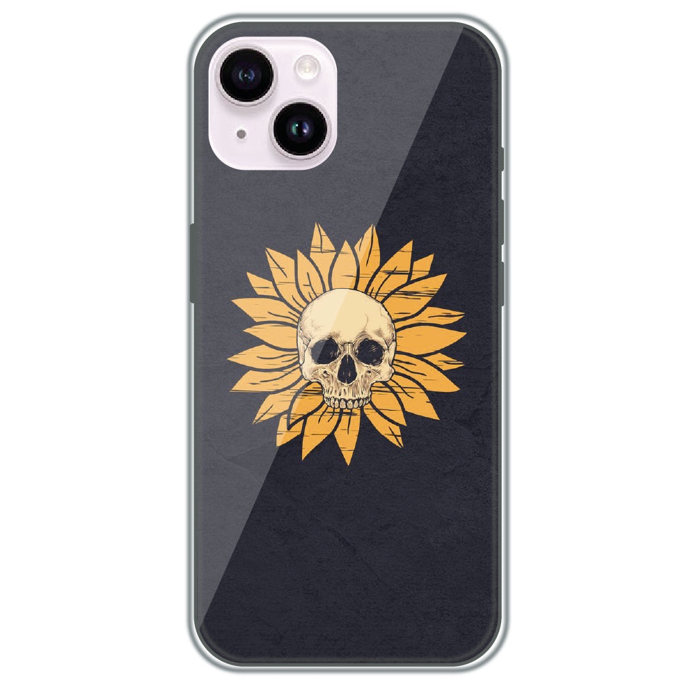 Sunflower Skull - Printed Silicone Case for Apple iPhone 14 Plus