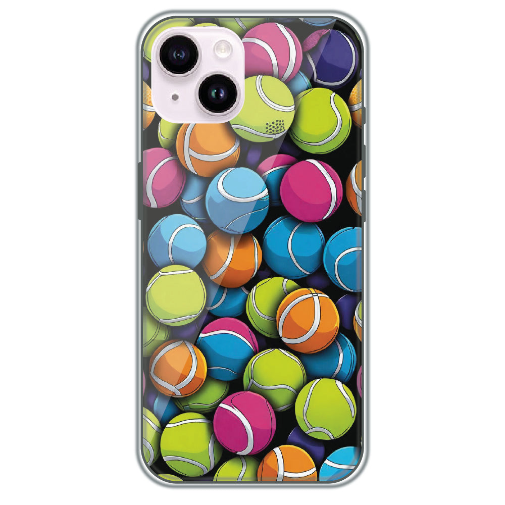 Tennis Ball Pile - Printed Silicone Case for Apple iPhone 14 Plus