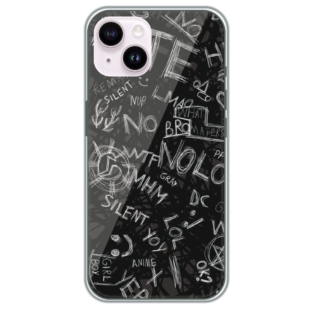 Urban Scribble Notes - Printed Silicone Case for Apple iPhone 14 Plus