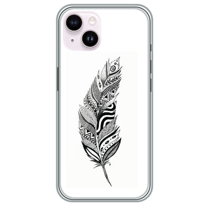 Zentangle Feather - Printed Silicone Case for Apple iPhone 14 Plus