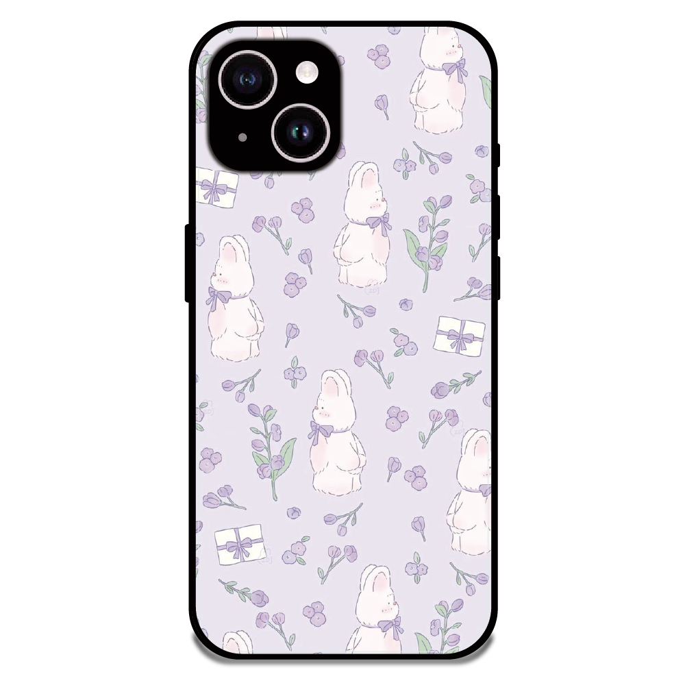 Lavender Bunny Gifts - Glossy Metal Silicone Case For Apple iPhone 14 Plus