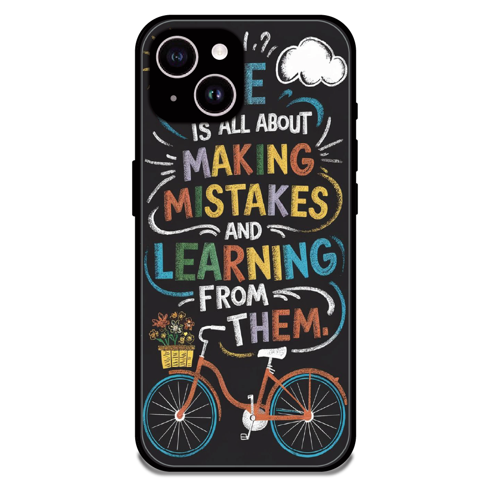 Motivational Quote Bicycle Art - Glossy Metal Silicone Case For Apple iPhone 14 Plus