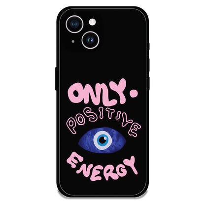 Only Positive Energy Evil Eye - Glossy Metal Silicone Case For Apple iPhone 14 Plus