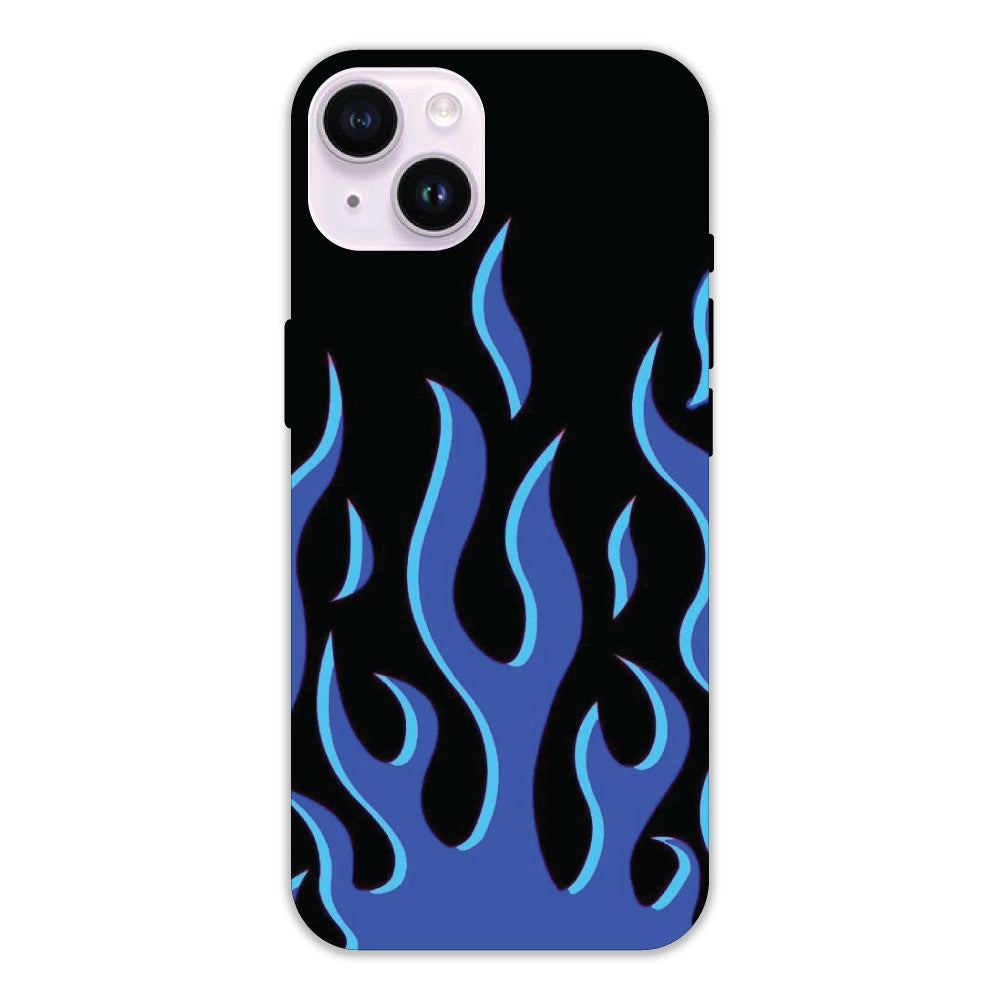 Blue Flames Hard Case For Apple iPhone 14 Plus Models