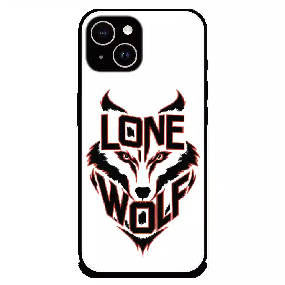 Lone Wolf Power Art - Glossy Metal Silicone Case For Apple iPhone 14 Plus