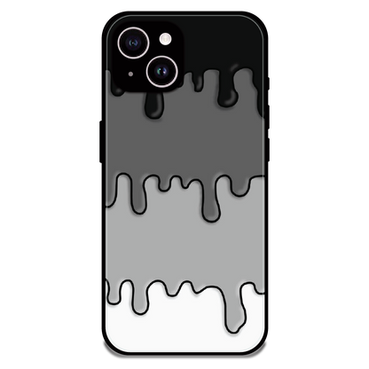 Smoky Drip Abstract - Glossy Metal Silicone Case For Apple iPhone 14 Plus