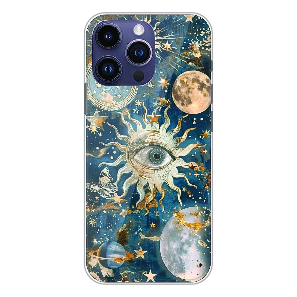Mystic Cosmic Eye Galaxy - Printed Silicone Case For Apple iPhone 14 Pro