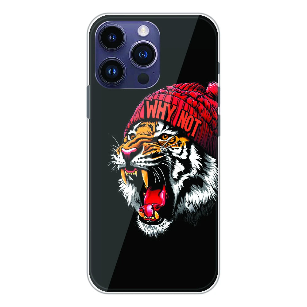 Why Not Tiger Street Art - Printed Silicone Case For Apple iPhone 14 Pro